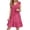 06-Hot Pink2256, variant on XIAONU Womens V Neck Sleeveless Ruffle Mini Dress Loose Casual Summer Dress
