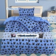 thumbnail image 2 of PiccoCasa 3 Piece Polyester Kids Duvet Cover Set Monsters Pattern Full Navy Blue, 2 of 6