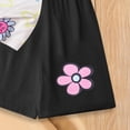 thumbnail image 6 of Rotm Baby Girl Shorts Toddler Baby Girl Clothes Waffle Knit Embroidered Short Sleeve Shirt Shorts Cute Boho Summer Outfit Clothing Set White,7-8 Years, 6 of 6