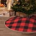 thumbnail image 5 of Sikiie Buffalo Plaid Red Black Nativity Christmas Tree Skirt, Jesus Christian Winter Holiday Tree Mat Decoration(30-48IN)36", 5 of 6
