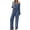 Blue, variant on Uaswgudfs Asymmetric Off-Shoulder Pajama Set for Women - Long Sleeve, Straight Leg & Soft Textured Fabric