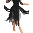 thumbnail image 3 of YEAHDOR Womens Chiffon Asymmetrical Long Dance Skirt Swing Belly Dance Costume, 3 of 5