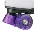 thumbnail image 4 of JUANYU Roller Skates, High-Top Double Row Quad Skates, Light Up Star Wheels, Women's 8.5 & Men's 7, Deep Purple, 4 of 9
