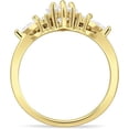 thumbnail image 5 of Two Piece Kite Bridal Ring Cubic Zirconia 925 Yellow Tone Sterling Silver, Size 9, 5 of 7
