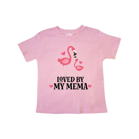 

Inktastic My Mema Loves Me Flamingo Gift Toddler Toddler Girl T-Shirt