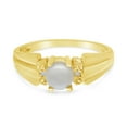 thumbnail image 6 of 10k Yellow Gold Freshwater Cultured Pearl And Diamond Ring, 6 of 6