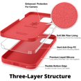 thumbnail image 6 of IceSword iPhone 13 Mini Case Silicone Premium Slim Shockproof Cover Red 5.4", 6 of 10