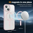 thumbnail image 5 of Transparent Magnetic Case Designed for Apple iPhone 15 Plus Clear Magnetic Case for Rugged Shockproof Strong Magnetic Military Grade Drop Protection Phone Case for Apple iPhone 15 Plus, Pink, 5 of 6