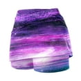 thumbnail image 4 of Women's Running Shorts 2 In 1 High Waisted Activewear Skorts Mini Quick Dry Athletic Workout Skirts Shorts with Pockets,Purple,XXXXXL, 4 of 5