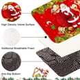 thumbnail image 3 of Alfombra de baño con renos para Navidad, elegante alfombra de bienvenida decorativa con temática navideña, suave y acogedora, antideslizante y muy absorbente, alfombra de baño de espuma viscoelástica, 3 of 5