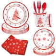 thumbnail image 7 of BPPEG 9 Inch Christmas Paper Plates Disposable Compostable Round Dinnerware Set Soak-Proof 16 Pcs Microwave-Safe Winter Christmas Tree Snowflake, 7 of 7