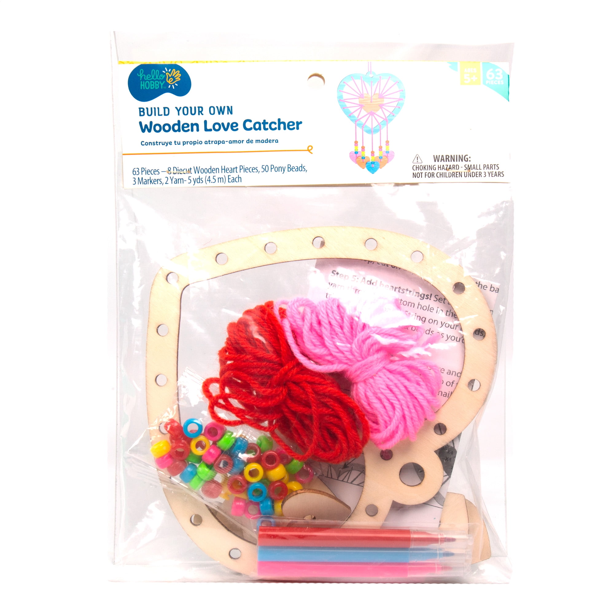 Hello Hobby Build Your Own Wooden Love Catcher Activity Set, Boys and Girls, Child, Ages 5+