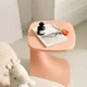 thumbnail image 3 of Mesa auxiliar de sofá creativa nórdica, mesa de centro con estructura de acero resistente, mesa de esquina minimalista moderna para sala de estar, plástico PP, 3 of 4