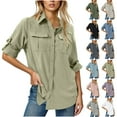 thumbnail image 1 of Sudadera con capucha,Camisa de manga larga para mujer con protección solar UPF 50, de poliéster de secado rápido, con cuello en V para pesca y senderismo, sopatenor, 1 of 9