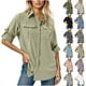 thumbnail image 1 of Sudadera con cremallera para mujer,Camisa de manga larga para mujer con protección solar UPF 50, de poliéster de secado rápido, con cuello en V para pesca y senderismo, sopatenor, 1 of 9