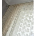 thumbnail image 3 of 2pcs Set Curtains Transparent Flower Embroidery Translucent Curtain Beige Embroidered Lace Curtains Vintage 59x87in, 3 of 5