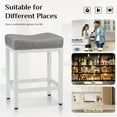 thumbnail image 4 of Bar Stools Set of 4, Counter Height Kitchen Chairs with Cushioned High-Density Sponge Seat, Stain-Resistant Fabric, Reinforced Metal Frame, Lightweight Modern Design in Multiple Colors, 4 of 5