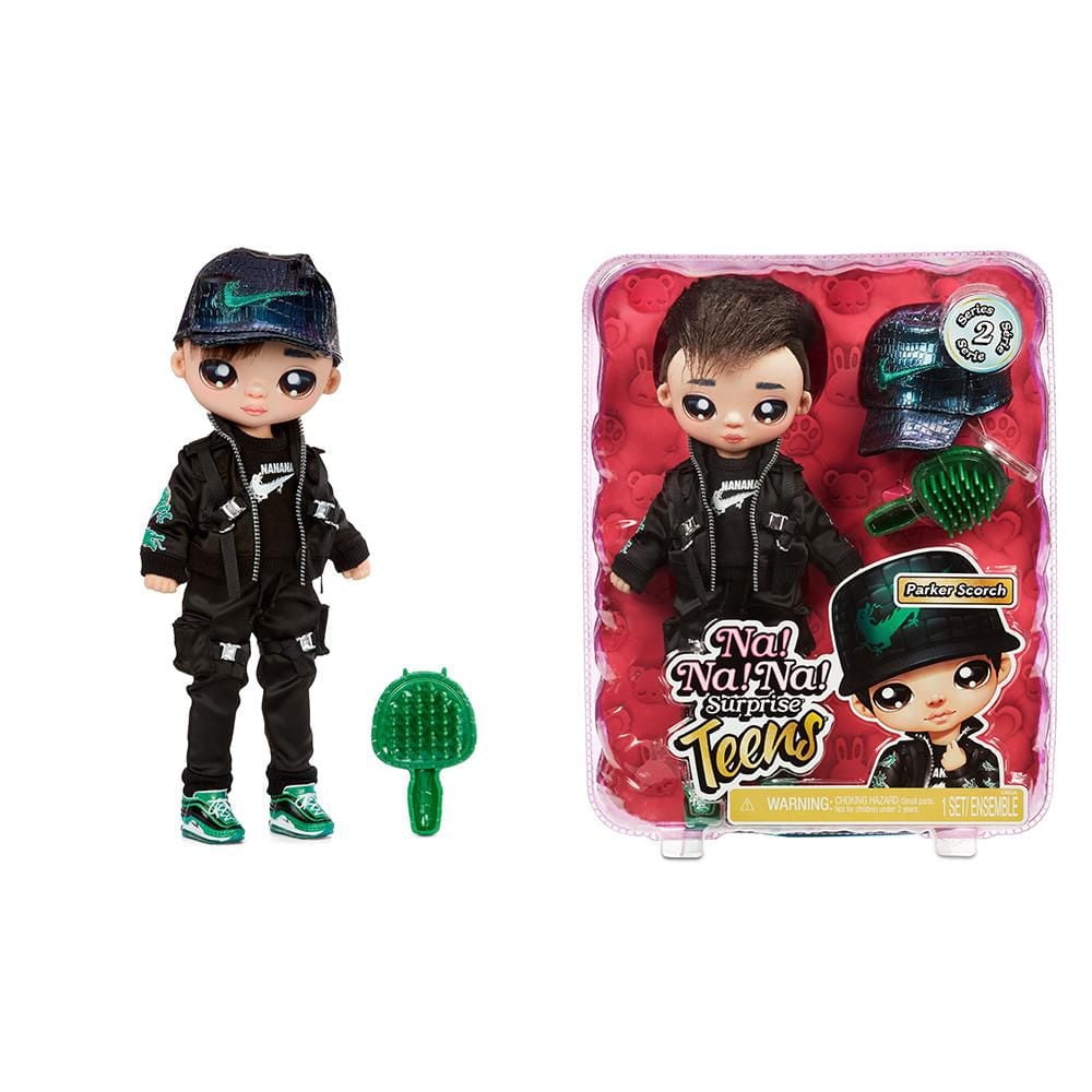Na Na Na Surprise Teens Fashion Doll – Parker Scorch, 11" Soft Fabric Boy Doll, Dragon Inspired