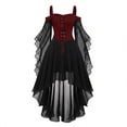 thumbnail image 4 of Gothic Witch Dress For Women Off Shoulder Butterfly Sleeve Lace Halloween Dress Medieval Vampire Vintage Gothic Outfit, 4 of 6