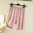 thumbnail image 2 of OVAFBAU Womens Pajamas Bottoms Sleep Shorts Cotton High Waist Thin Casual Capris Sleep Shorts Sleepwear, 2 of 7