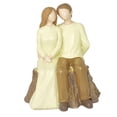 thumbnail image 4 of Estatua de pareja enamorada, mini figura, escultura, recuerdo, centro de mesa, decoración del hogar Joven pareja sentada, 4 of 9