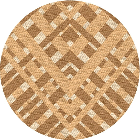 Ahgly Company Indoor Square Patterned Yellow Orange Area Rugs, 3' Square