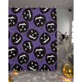 thumbnail image 2 of Halloween Pumpkin Grimace Purple Black Shower Curtain Set ，Waterproof Fabric Shower Curtains Shower Curtains for Bathroom,Bathroom Decor 60"x72", 2 of 6