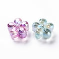 thumbnail image 2 of 50 pc Transparent Acrylic Beads AB color Faceted Flower Mixed color 14.5x15x8.5mm Hole: 2.5mm, 2 of 6