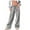 Gray, variant on Summer Oversize Cargo Pants For Women High-Waisted Elastic Print Lace-Up Casual Sports Solid Color Wide-Leg Gray Athletic Pants for Workout S-2XL