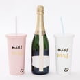 thumbnail image 5 of Kate Spade New York Vaso aislado para novia con pajita reutilizable, 20 onzas, Miss to Mrs. (blanco), 5 of 5