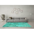 thumbnail image 3 of Ahgly Company Indoor Rectangle Patchwork Turquoise Blue Transitional Area Rugs, 8' x 12', 3 of 4