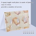 thumbnail image 3 of Yayeee Toggle Light Switch Wall Plate 3-Gang 6.37"x4.48" Decorative Outlet Cover, Pink Seashell, 3 of 7