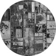 thumbnail image 1 of Ahgly Company Indoor Round Patchwork Gray Transitional Area Rugs, 5' Round, 1 of 4
