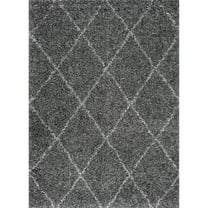 nuLOOM Trellis Cozy Soft & Plush Shag Area Rug, 5' 3" x 7' 6", Gray