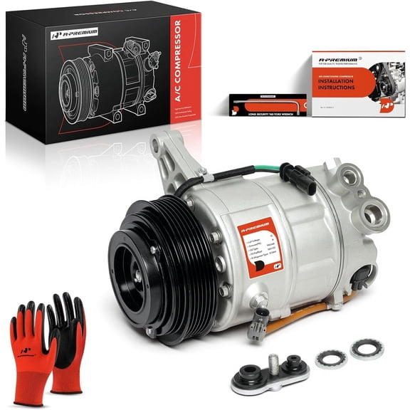 A-Premium Air Conditioner AC Compressor with Clutch Compatible with Buick LaCrosse 3.6L 2012-2012, Cadillac SRX 2012-2016, PXC16 Style