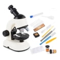 thumbnail image 3 of Students Rotatable Microscope School Laboratory 1200X Magnification Times LED Microscopes Plastic Magnifying Glass Science Tool White, 3 of 10