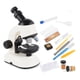 thumbnail image 3 of Microscopio giratorio para estudiantes, laboratorio escolar, tiempos de aumento 1200X, microscopios LED, lupa de plástico, herramienta científica, blanco Scienceny FN000793-02B, 3 of 7