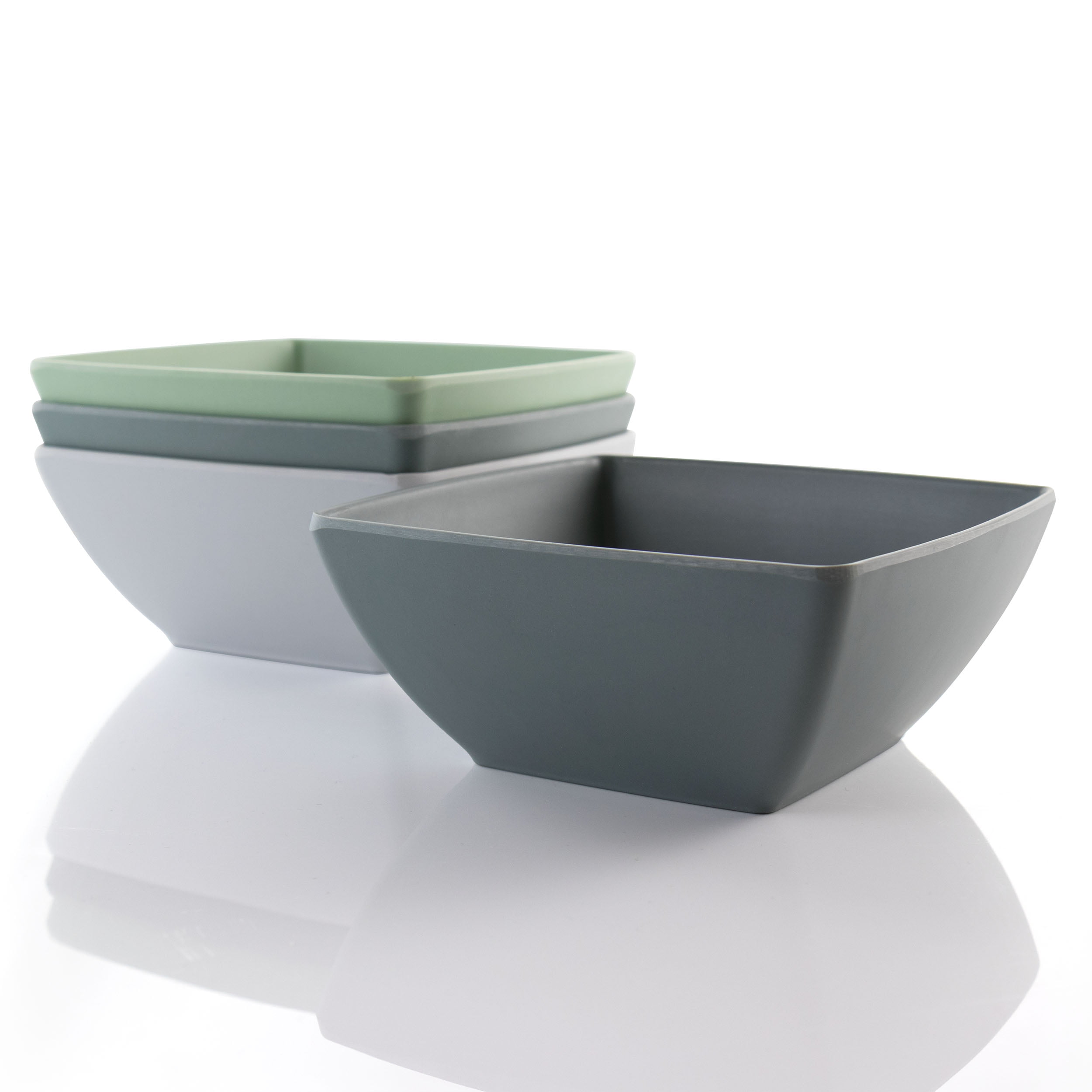 Gibson Home 124279.04 6 in. Greyson Melamine Bowl Set, Assorted Color - 4 Piece