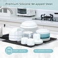 thumbnail image 6 of Over The Sink Dish Drainer Drying Rack, 17.6" W x 15.4" L Roll Up Dish Racks Kitchen Sink Organizer Silicone Wrapped Large in Sink Dish Drying Rack Foldable Rolling Drain Mats Anti-Slip, 6 of 8