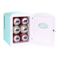 thumbnail image 2 of Nostalgia Retro 6-Can Display Fridge & Heater, Aqua, 2 of 6