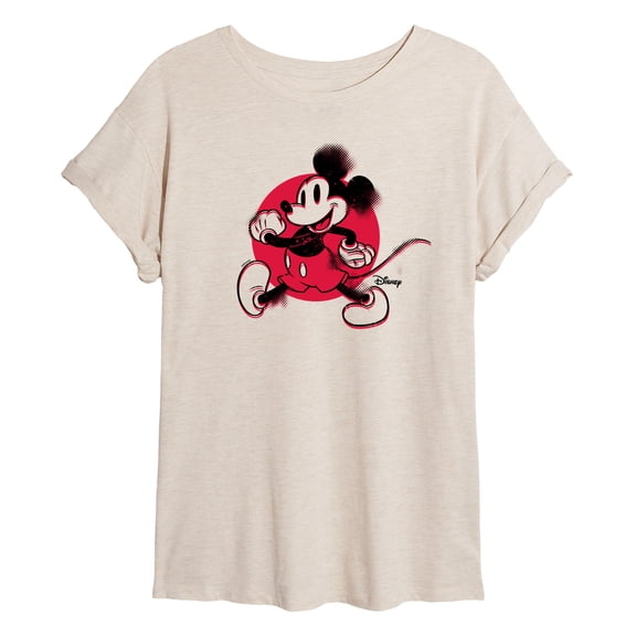 Disney - Mickey Retro Glitch - Juniors Ideal T-Shirt
