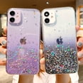 thumbnail image 2 of Funda de teléfono transparente con purpurina de lujo para iPhone 11 12 13 14 Pro Max XS X XR 7 8 Plus SE 2020 Mini funda trasera de parachoques suave Tan Jianjun unisex, 2 of 2
