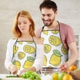 thumbnail image 5 of Yellow Lemon Fruit Leaves White Pattern Apron-Garden Aprons for Women with Pockets-Cotton Linen Waterproof Kitchen Cooking Gardening Aprons Adjustable for Kitchen,Cooking,BBQ and Salon 33x27 Inch, 5 of 7