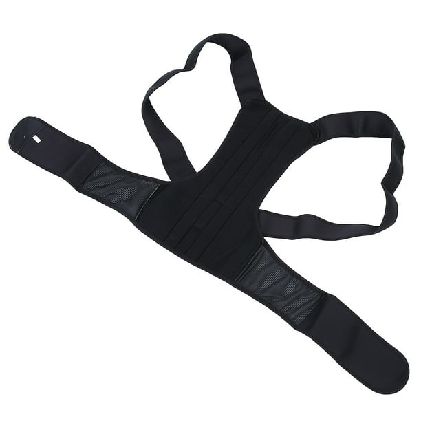 Cinturón de corrección de jorobado ajustable unisex Soporte de columna vertebral Corrector de postura Brace3XL Negro