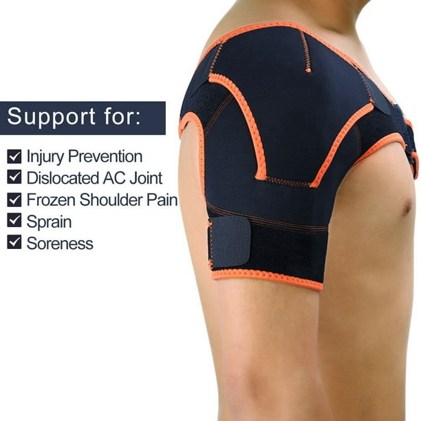 Herwey Shoulder Support,Adjustable Shoulder Support Brace Strap Joint Sport  Gym Compression Bandage Wrap,Shoulder Brace