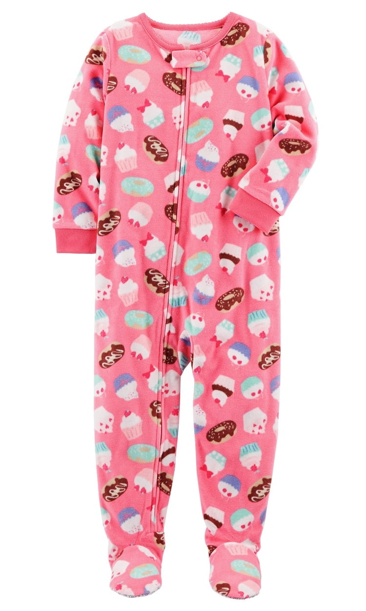 carters baby girl fleece pajamas