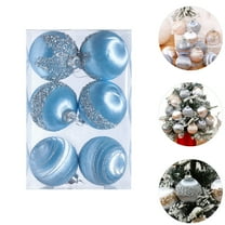 6PCS 3.1" Satin Christmas Balls Ornaments, Silk Christmas Hanging Ball Decorations, Luxury Vintage Christmas Tree Decor for Xmas Holiday Wedding Party