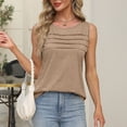 thumbnail image 5 of Womens Loose Fit Casual Flowy Tanks Tops Round Neck T-shirt Trendy Sleeveless Summers Tops Clothes Outfits 2025, 5 of 9