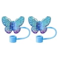 thumbnail image 2 of Walbest 2Pcs Butterfly Straw Covers 10mm Straw Topper for 30/40 Oz Tumbler Reusable Drinking Straw Caps Eco-Friendly Cup Accessories, 2 of 8