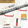 thumbnail image 4 of GIOTORENT Freestanding 5-Bike Storage Rack with Adjustable Hook System - 300lb Capacity Vertical Bicycle Organizer, 80.3" H Black Powder Coated Steel Garage Storage Solution, 4 of 7